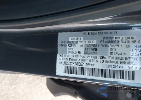 2016 Mazda Cx-5 Touring from USA, damaged, VIN JM3KE2CY8G0818634